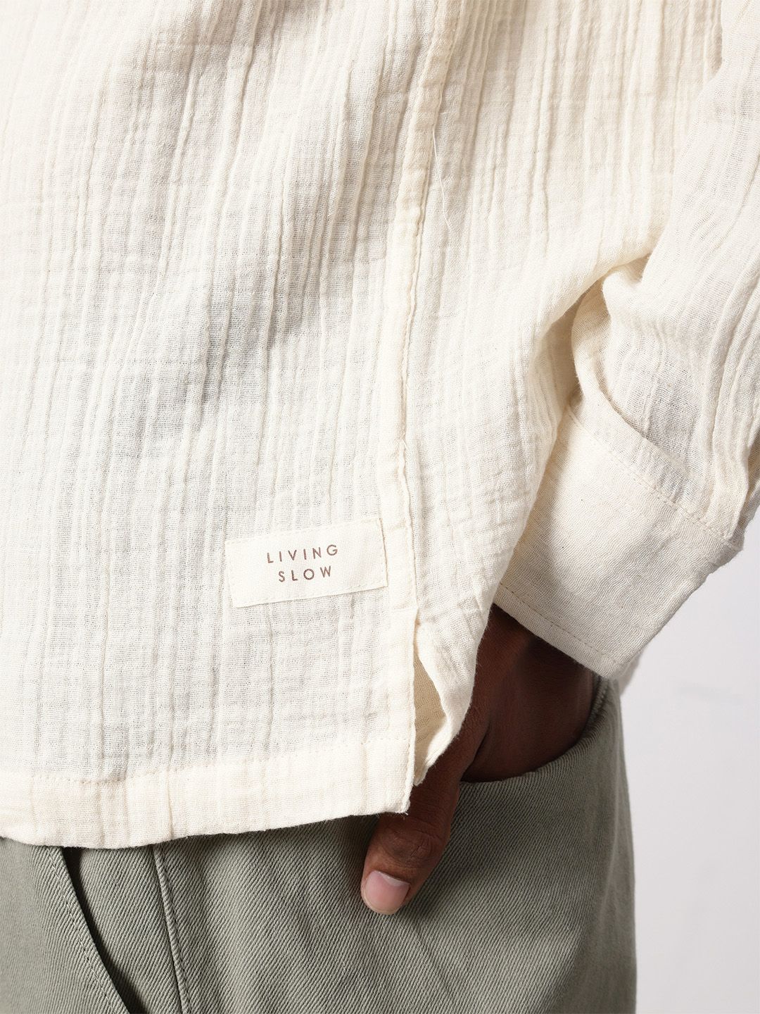 ether Kora Pure Cotton Crinkled Relaxed Shirt