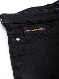 The Indian Garage Co Men Black Slim Fit Applique Stretchable Jeans