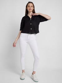SPYKAR Classic Spread Collar Opaque Slim Fit Linen Casual Shirt