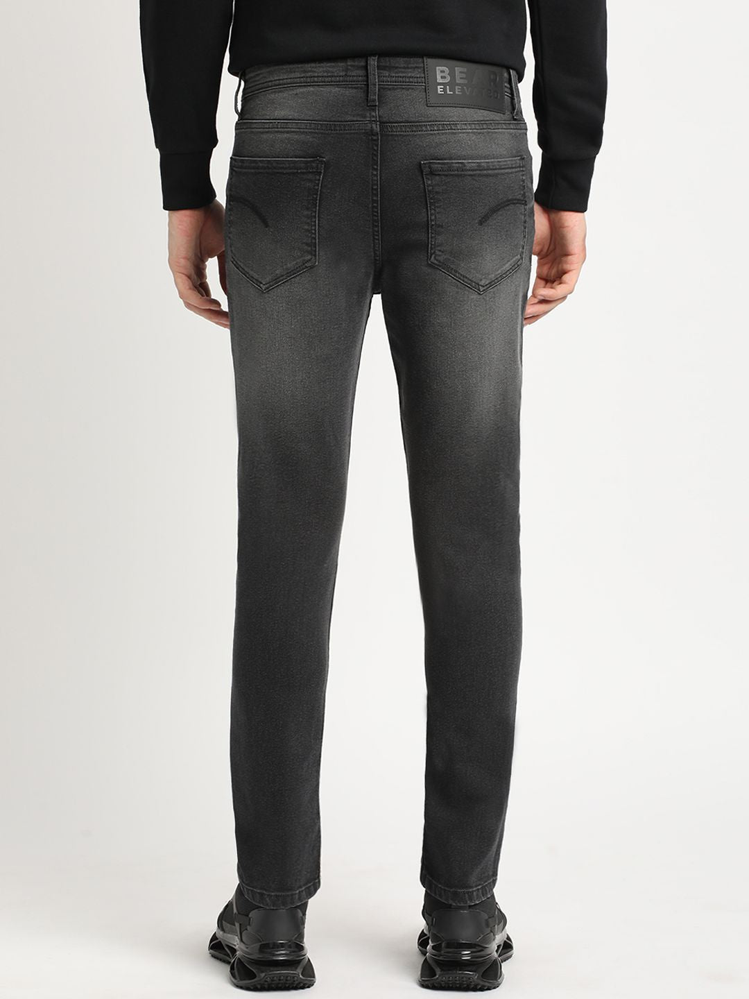 THE BEAR HOUSE Men Skinny Fit Mildly Distressed Heavy Fade Stretchable Jeans