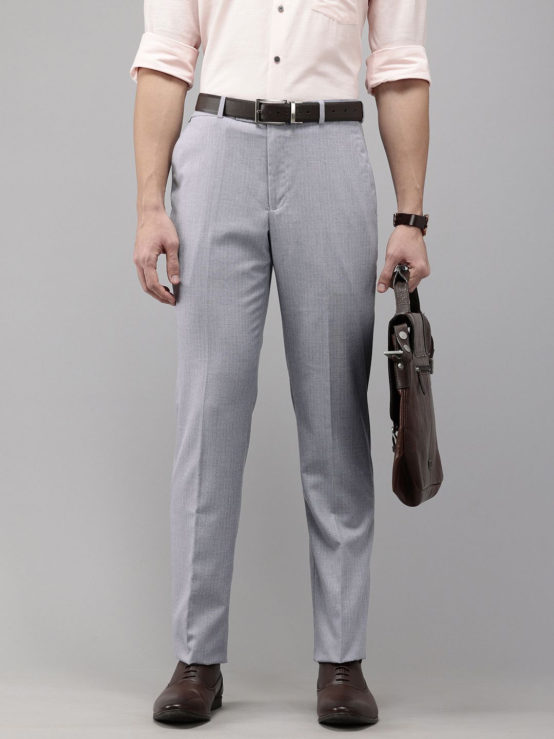Park Avenue Men Striped Formal Trousers