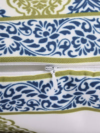 STITCHNEST Blue & White 2 Pieces Ethnic Motifs Rectangle Cushion Covers