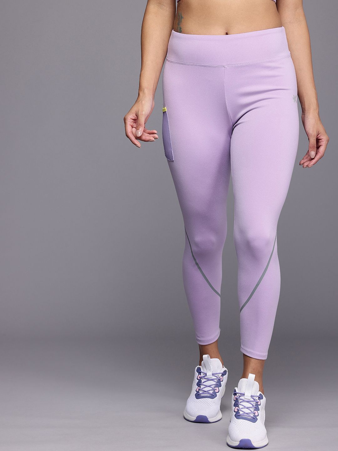 HRX by Hrithik Roshan Women Rapid Dry Anti-Microbial Finish 7/8th Running Tights