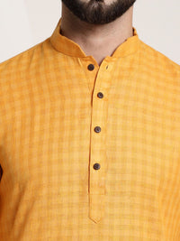 SOJANYA Kurta Linen Kapas Semak Sendiri Lelaki