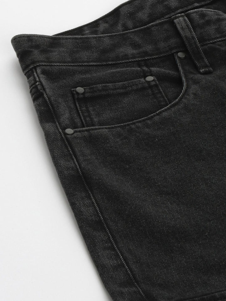 Bene Kleed Men Pure Cotton Loose Crop Cargo Jeans