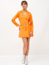 SASSAFRAS Shirt Collar Blazer Dress