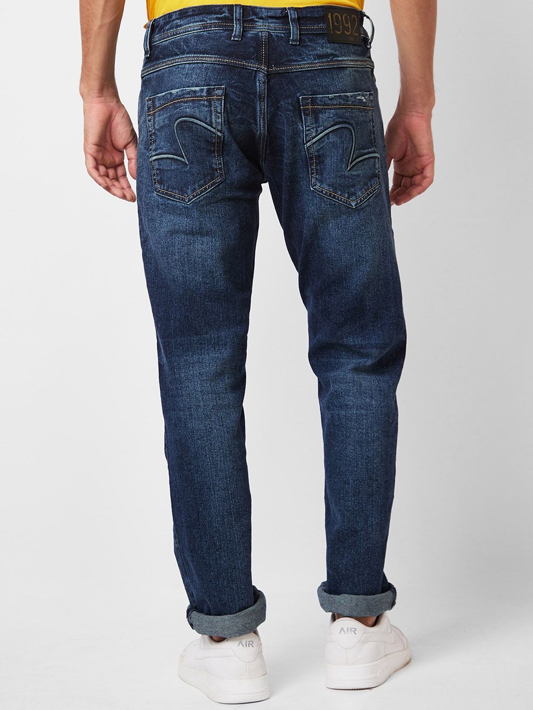 SPYKAR Men Relaxed Fit Mildly Distressed Light Fade Stretchable Jeans