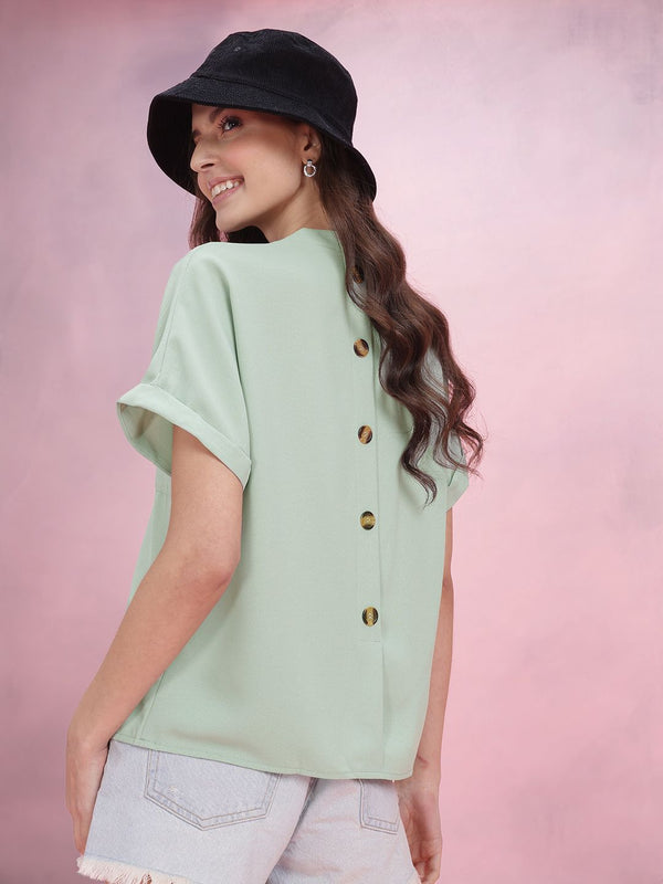 DressBerry Mandarin Collar Top