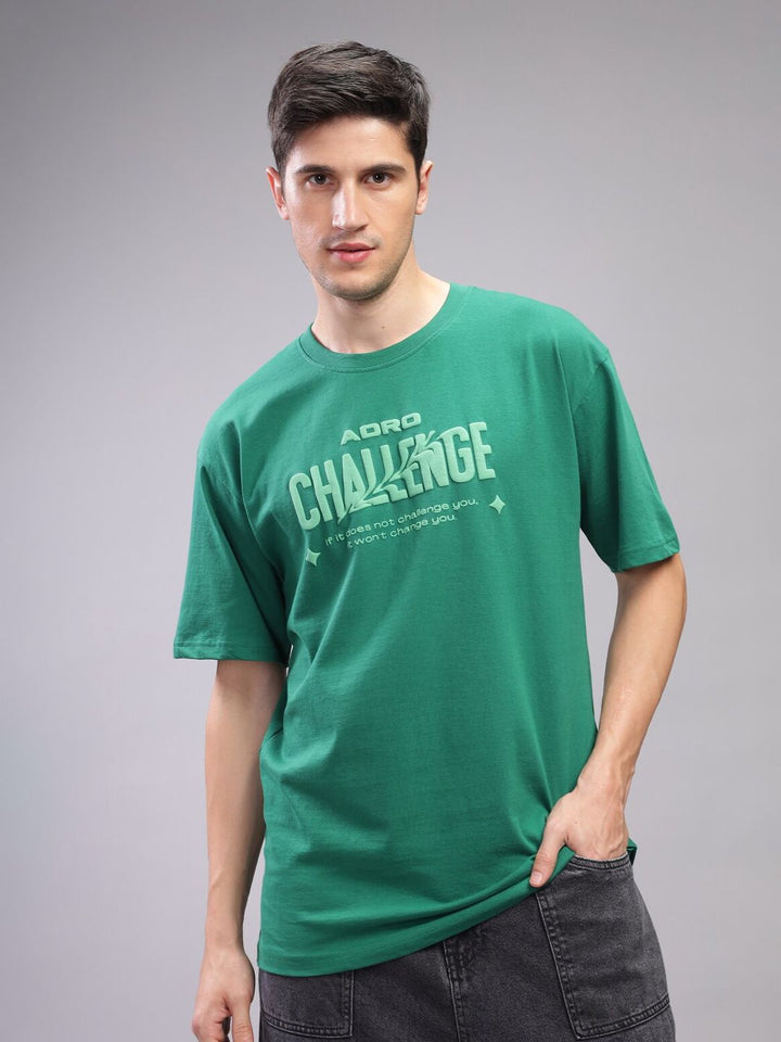 ADRO Men Typography Printed Pockets T-shirt