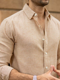 Powerlook Men Slim Fit Solid Spread Collar Casual Shirt