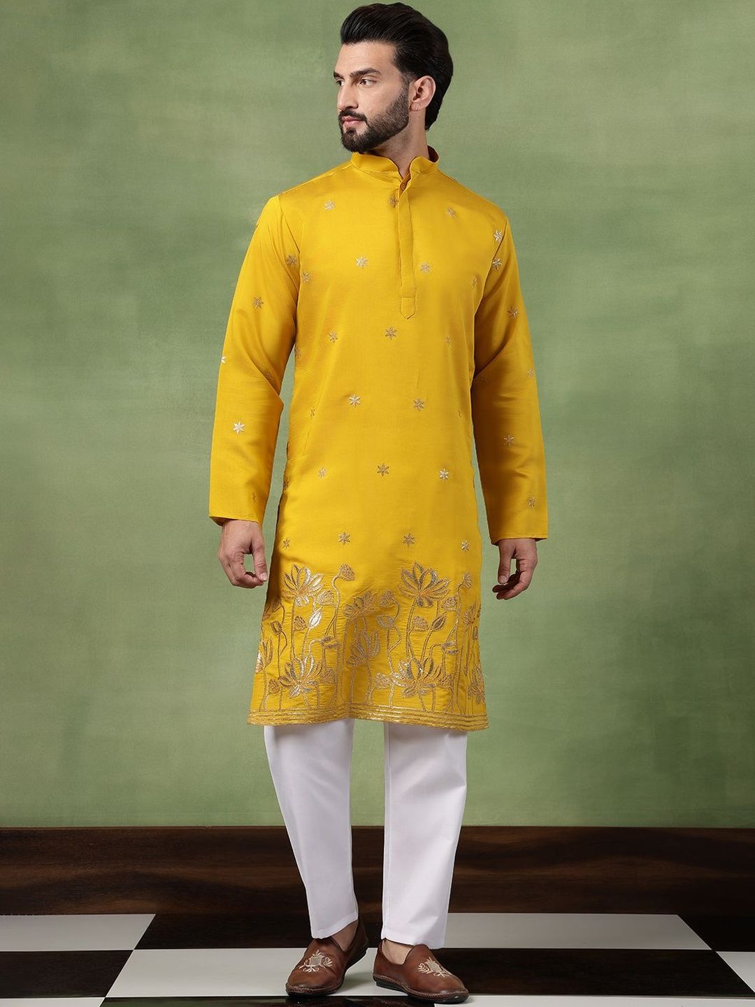 SOJANYA Kurta Sulam Bunga Lelaki