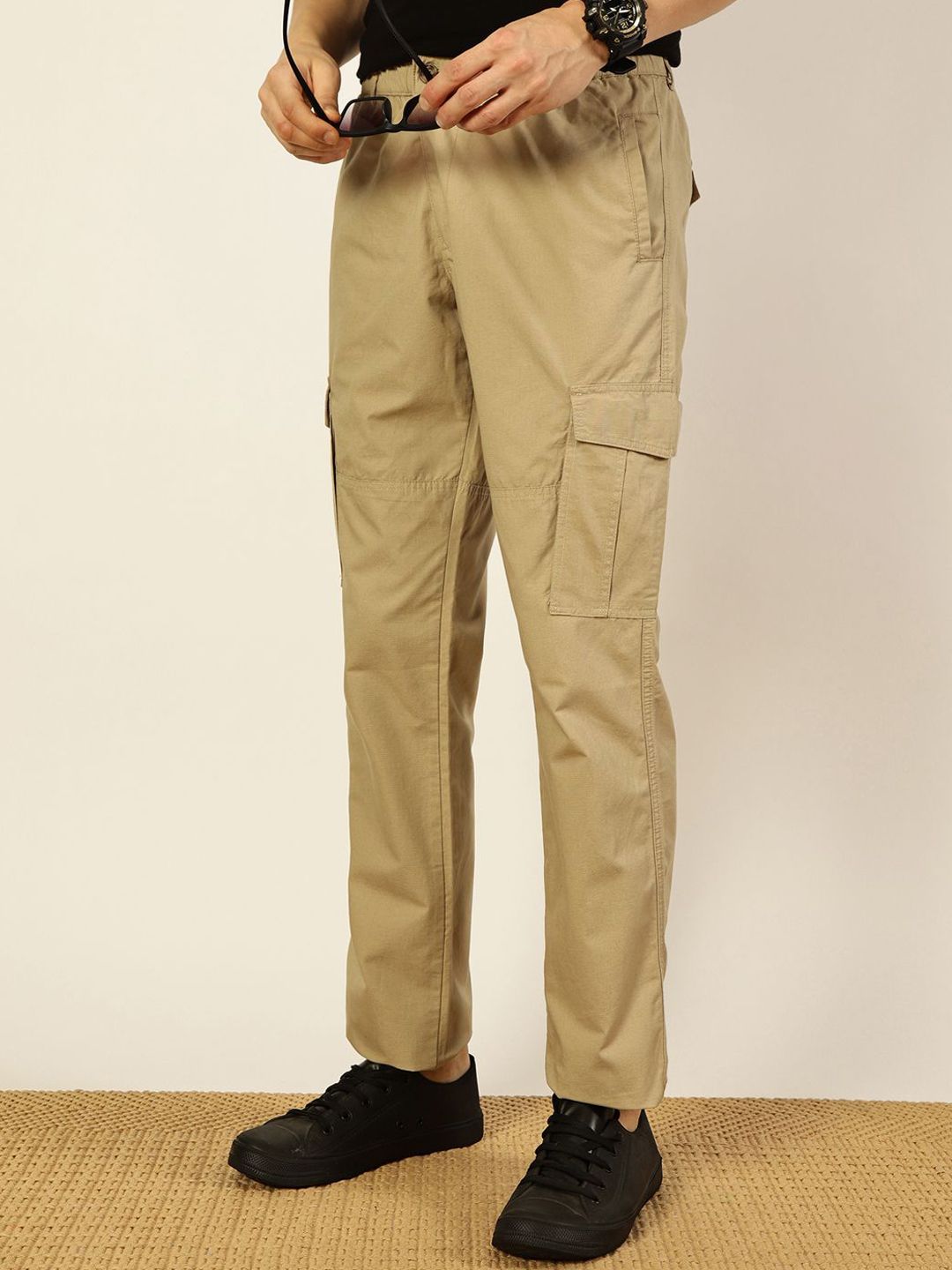 Thomas Scott Men Smart Slim Fit Cargos Trousers