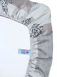Myntra Elegant Homes Motif Etnik Kelabu 300 TC Set Cadar Double King-2.5mX2.25m