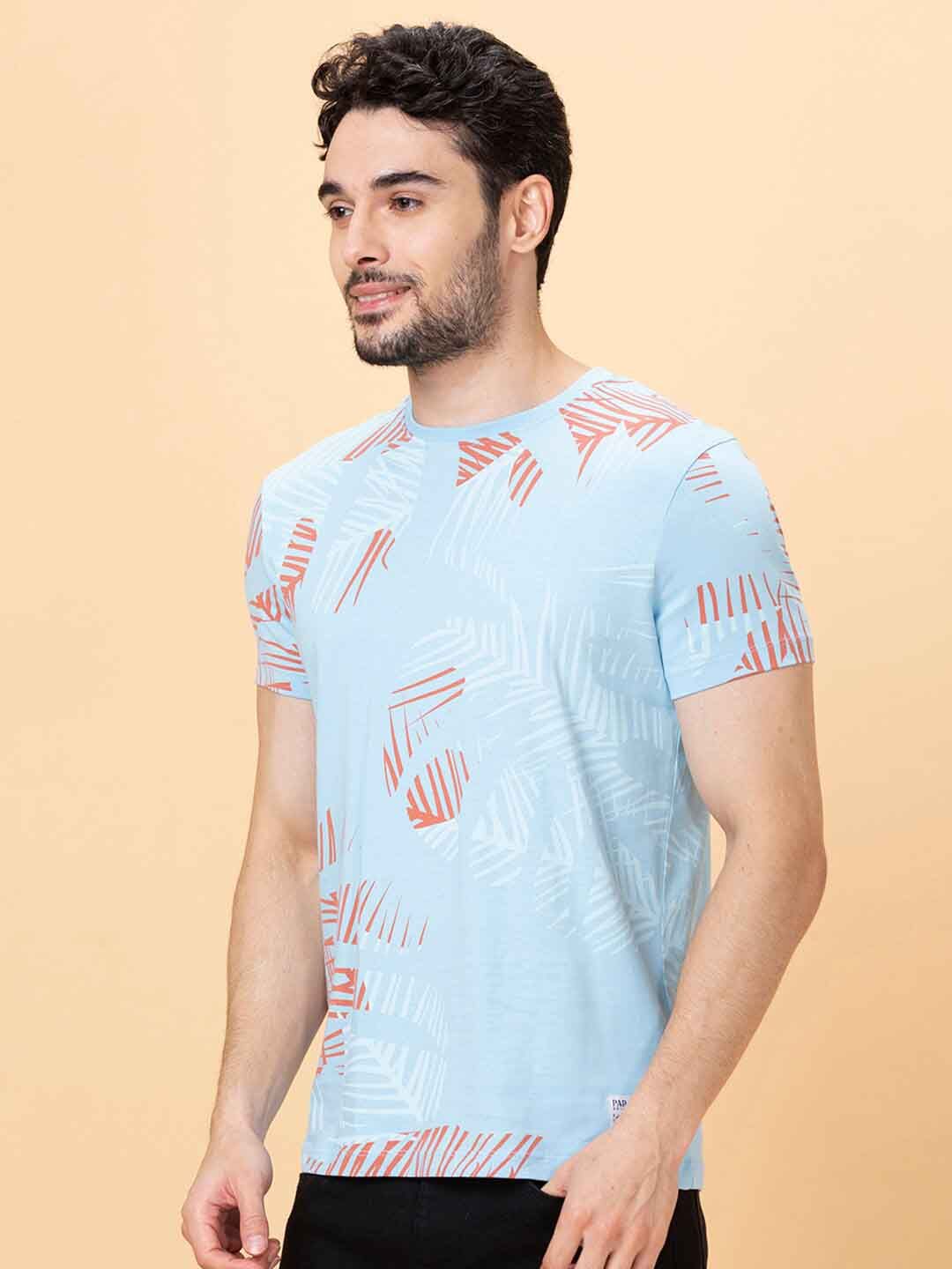 Being Human Tropical Printed Round Neck Casual T-shirt