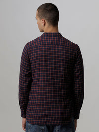 THE BEAR HOUSE Slim Fit Checked Opaque Casual Pure Cotton Shirt