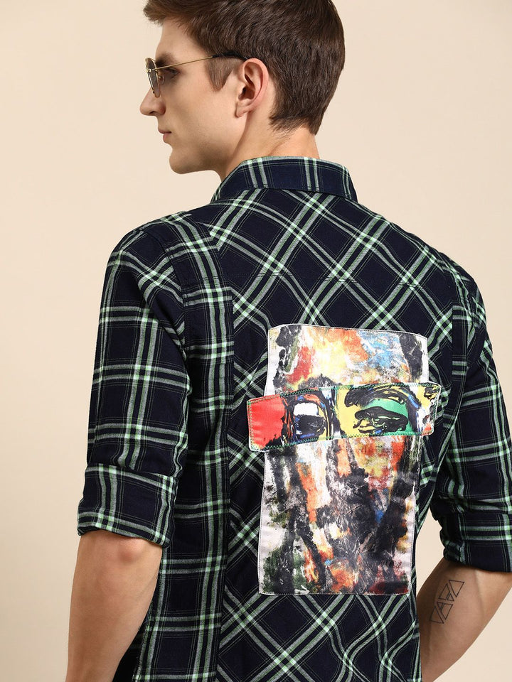 Being Human Men Pure Cotton Slim Fit Opaque Printed Casual Shirt