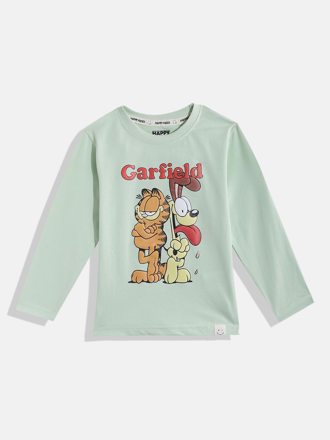Happy Faces Boys Garfield Printed Pure Cotton T-shirt
