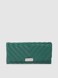 Lino Perros Women Geometric Textured Envelope Wallet with Quilted Detail