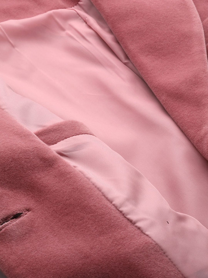 all about you Longline Velvet Overcoat