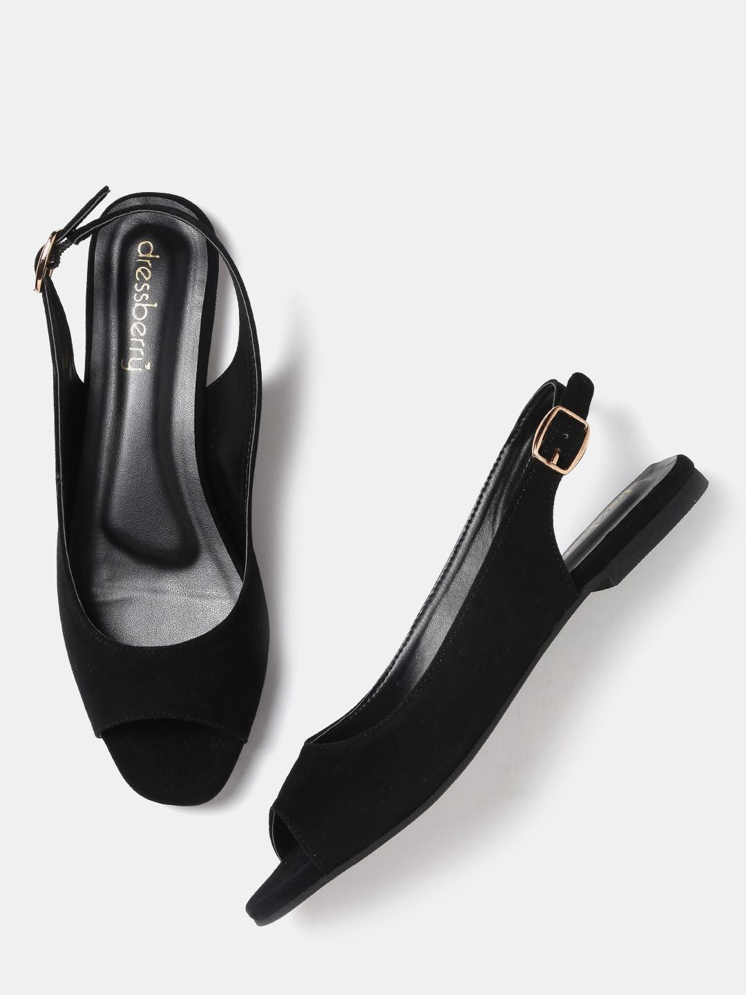 DressBerry Women Black Solid Flats