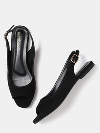 DressBerry Women Black Solid Flats