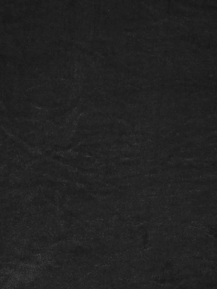 KLOTTHE Black 300 TC Woolen Double Bed Bedsheet With 2 Pillow Covers