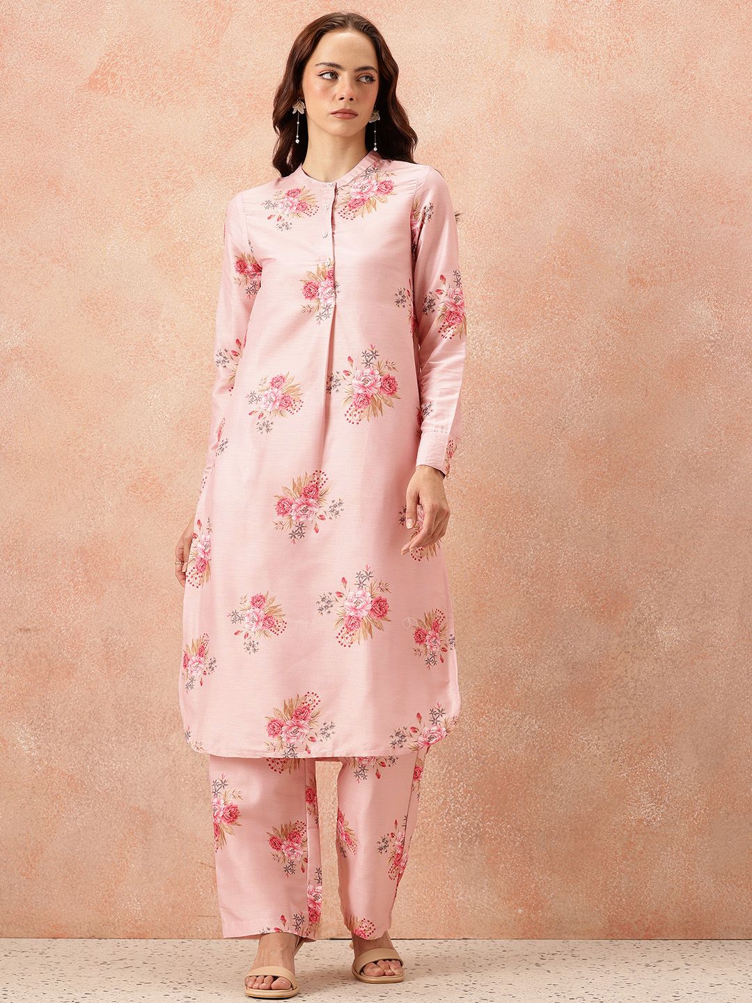 all about you Floral Print Kurta with Trousers