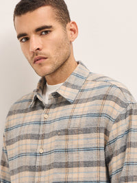 THE BEAR HOUSE Men Relaxed Fit Spread Collar Tartan Checked Cotton Casual Shirt