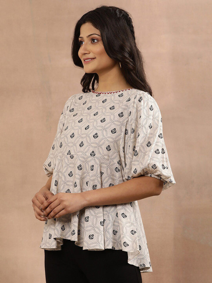 W Ethnic Motifs Printed A-Line Top