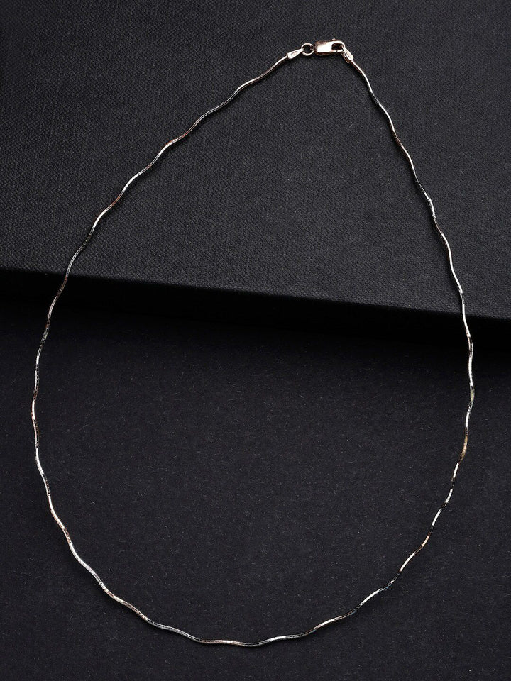 PRIONI 925 Sterling Silver Rose Gold & Rantai Saduran Rhodium
