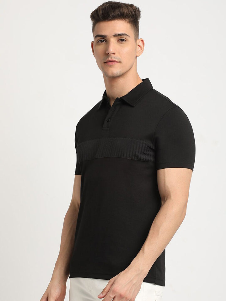 THE BEAR HOUSE Polo Collar Short Sleeves Slim Fit T-shirt