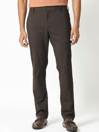 RARE RABBIT Men Piper Mid-Rise Slim Fit Cotton Trouser