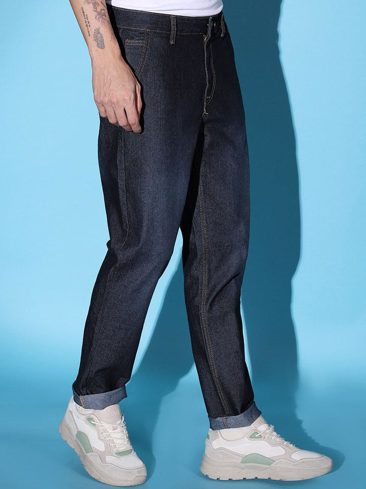 The Indian Garage Co Men Slim Fit Mid-Rise Clean Look Light Fade Stretchable Jeans