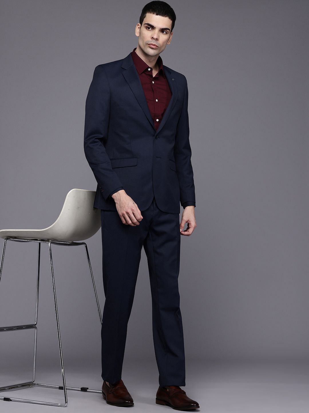 Raymond Regular Fit Single Breasted Formal Blazer With Trouser