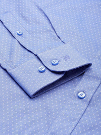 Raymond Pure Cotton Self Design Textured Slim Fit Formal Shirt