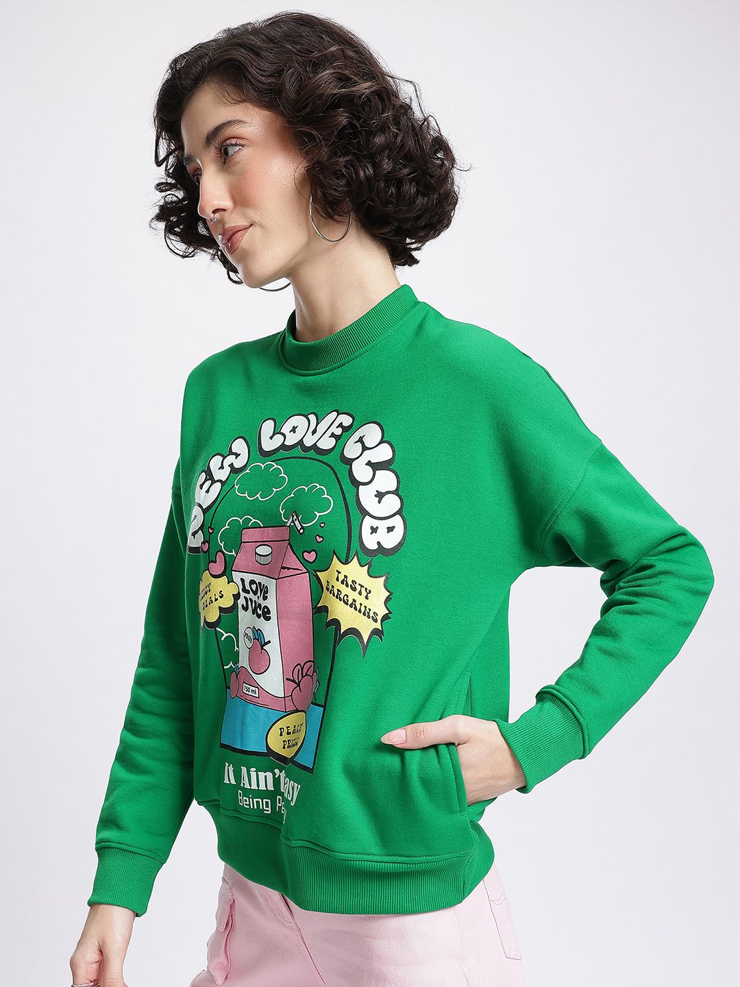 DressBerry Typography Printed Tonic Sweatshirt
