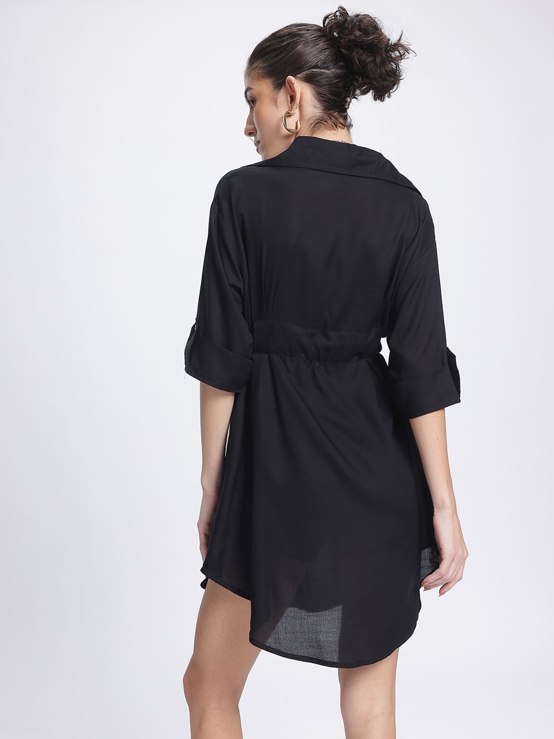 DressBerry Midnight Muse Shirt-Style Dress Comes With a Belt
