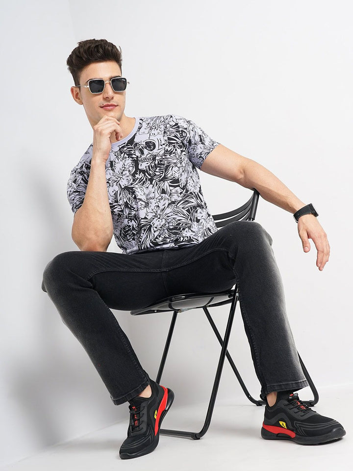The Indian Garage Co Typography Printed Round Neck T-shirt