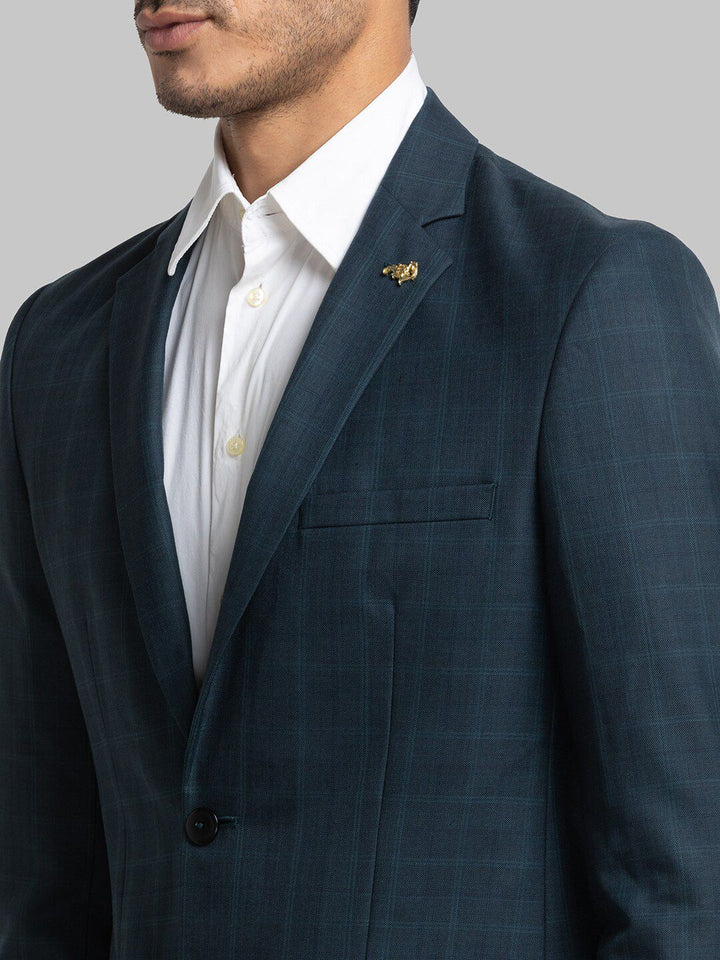 Raymond Men Checked Single Breasted Two Piece Formal Suit