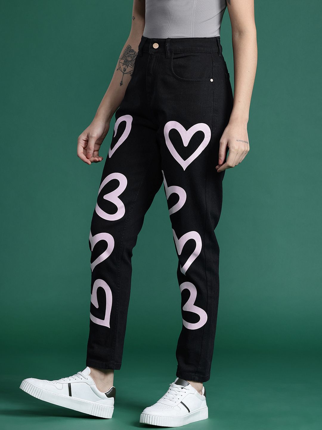 DressBerry Women Printed Boyfriend Fit Jeans