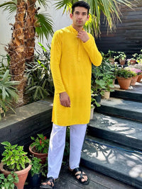 Kurta Sulam Lelaki Chikankari