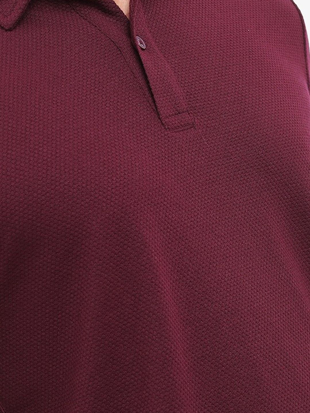 HIGHLANDER Men Popcorn Structured Regular Fit T-shirt