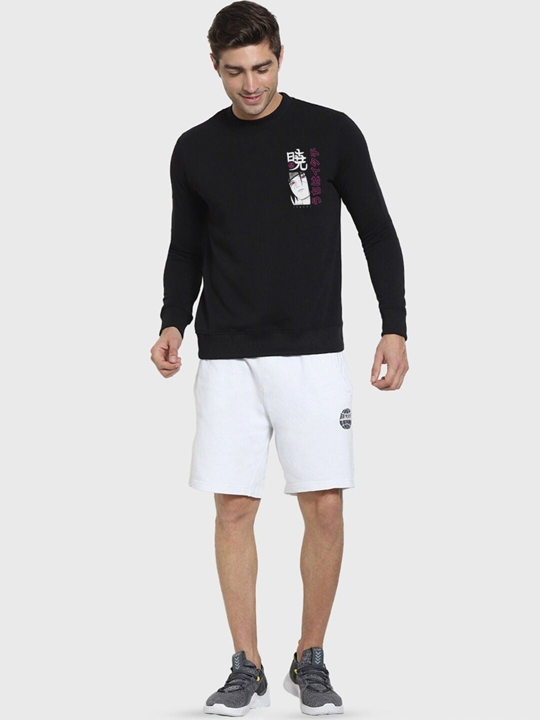 Bewakoof Pride of the Uchicha Itachi Printed Fleece Sweatshirt