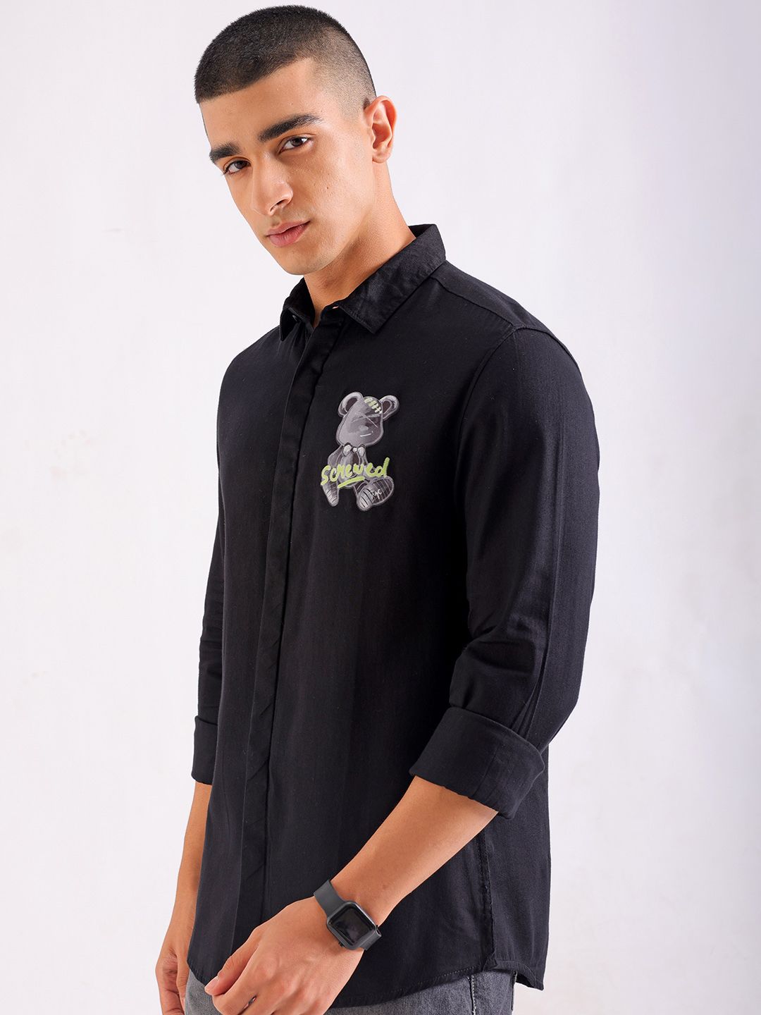 The Indian Garage Co Cotton Slim Fit Opaque Casual Shirt