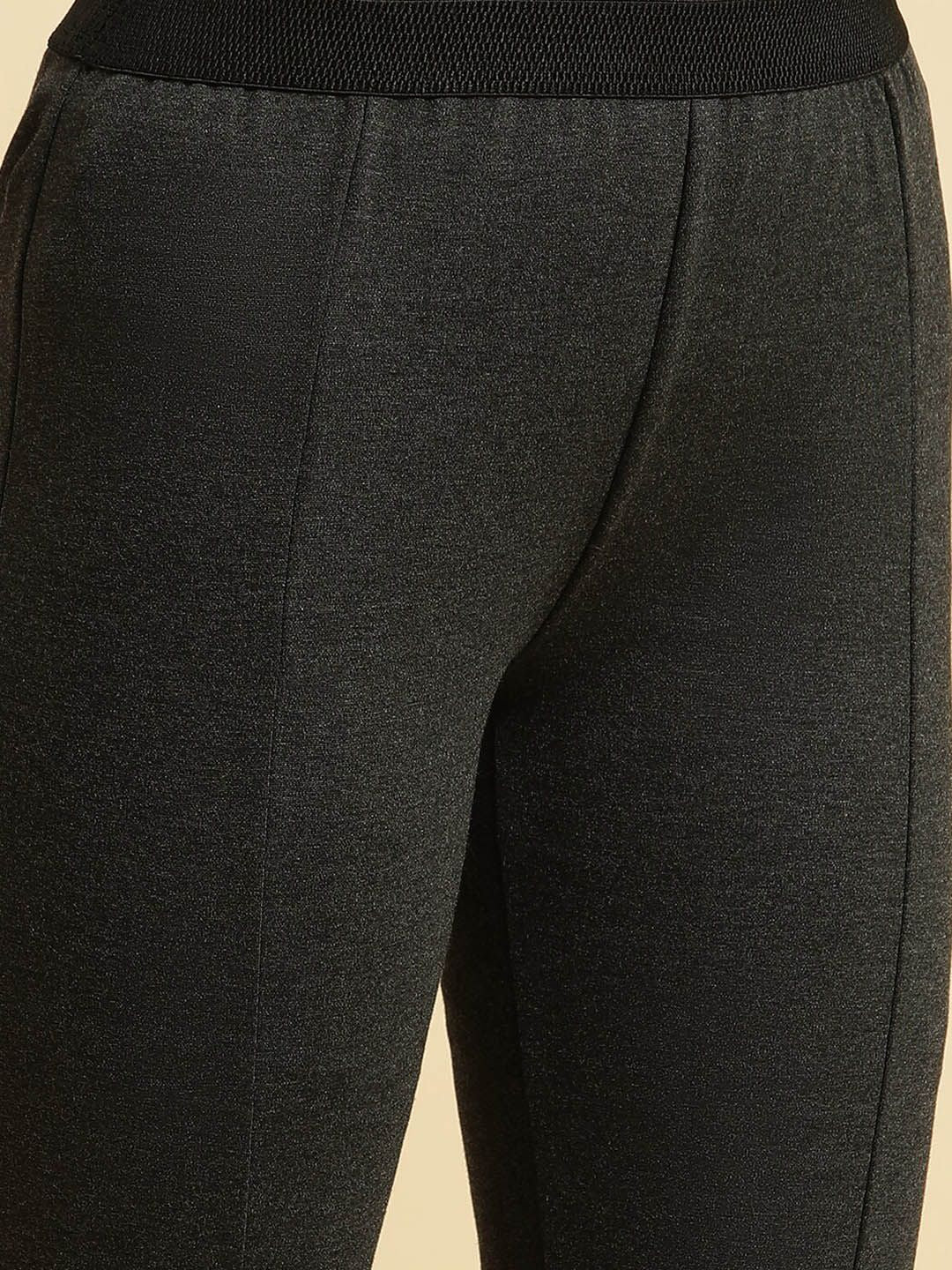 W Women Slim Fit Mid-Rise Plain Trousers