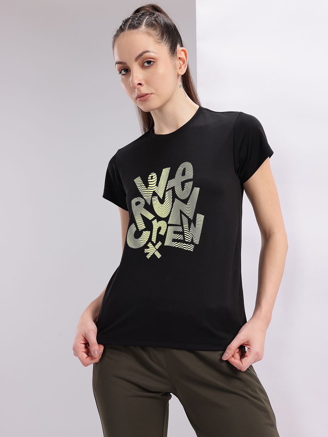 HRX by Hrithik Roshan Couple Collection Typography Printed Rapid Dry Running T-shirt