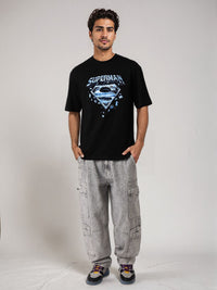 The Indian Garage Co Men Superman Graphic Printed Round Neck Cotton T-shirt