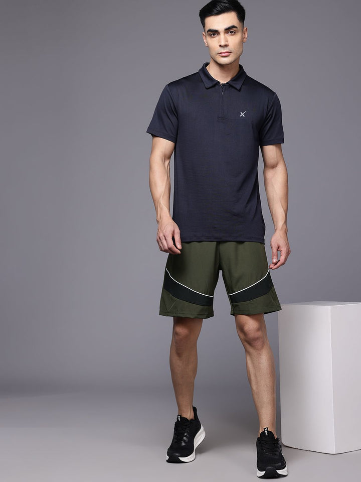 HRX by Hrithik Roshan Men Striped Detail Casual Shorts
