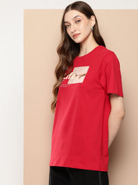 Difference of Opinion Printed Oversized Pure Cotton T-shirt