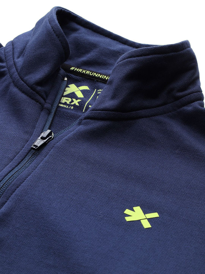 HRX by Hrithik Roshan Printed Half Zipper Running Sweatshirt